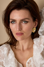 Stainless Steel Stud Earrings hammer pattern Casual Daily Simple Series Women's jewelry